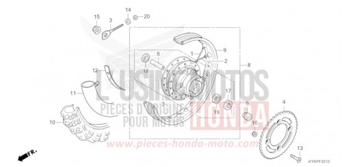 REAR WHEEL CRF110FR de 2024